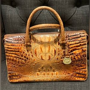 vintage crocodile look Brahmin bag